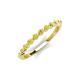 3 - Venice 2.00 mm Round Yellow Diamond 11 Stone Wedding Band 