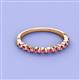2 - Venice 2.00 mm Round Pink Tourmaline 11 Stone Wedding Band 
