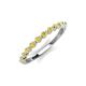 3 - Venice 2.00 mm Round Yellow Sapphire 11 Stone Wedding Band 
