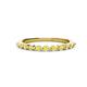 1 - Venice 2.00 mm Round Yellow Sapphire 11 Stone Wedding Band 