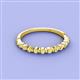 2 - Venice 2.00 mm Round Yellow Sapphire 11 Stone Wedding Band 