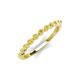 3 - Venice 2.00 mm Round Yellow Sapphire 11 Stone Wedding Band 