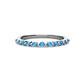 1 - Venice 2.00 mm Round Blue Topaz 11 Stone Wedding Band 