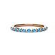 1 - Venice 2.00 mm Round Blue Topaz 11 Stone Wedding Band 