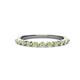 1 - Venice 2.00 mm Round Peridot 11 Stone Wedding Band 