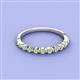 2 - Venice 2.00 mm Round Peridot 11 Stone Wedding Band 