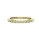 1 - Venice 2.00 mm Round Peridot 11 Stone Wedding Band 