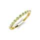 3 - Venice 2.00 mm Round Peridot 11 Stone Wedding Band 