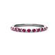 1 - Venice 2.00 mm Round Rhodolite Garnet 11 Stone Wedding Band 