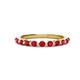 1 - Venice 2.50 mm Round Ruby 11 Stone Wedding Band 