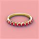 2 - Venice 2.50 mm Round Ruby 11 Stone Wedding Band 