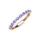 3 - Venice 2.50 mm Round Tanzanite 11 Stone Wedding Band 