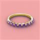 2 - Venice 2.50 mm Round Amethyst 11 Stone Wedding Band 