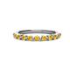 1 - Venice 2.50 mm Round Citrine 11 Stone Wedding Band 