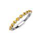 3 - Venice 2.50 mm Round Citrine 11 Stone Wedding Band 