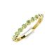3 - Venice 2.50 mm Round Peridot 11 Stone Wedding Band 