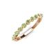 3 - Venice 2.50 mm Round Peridot 11 Stone Wedding Band 