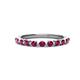 1 - Venice 2.50 mm Round Rhodolite Garnet 11 Stone Wedding Band 
