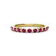 1 - Venice 2.50 mm Round Rhodolite Garnet 11 Stone Wedding Band 