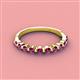 2 - Venice 2.50 mm Round Rhodolite Garnet 11 Stone Wedding Band 