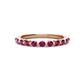 1 - Venice 2.50 mm Round Rhodolite Garnet 11 Stone Wedding Band 