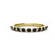 1 - Venice 2.50 mm Round Black Diamond 11 Stone Wedding Band 