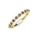 3 - Venice 2.50 mm Round Smoky Quartz 11 Stone Wedding Band 