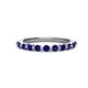 1 - Venice 2.50 mm Round Blue Sapphire 11 Stone Wedding Band 