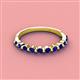 2 - Venice 2.50 mm Round Blue Sapphire 11 Stone Wedding Band 