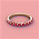 2 - Venice 2.50 mm Round Ruby 11 Stone Wedding Band 