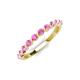 3 - Venice 2.50 mm Round Pink Sapphire 11 Stone Wedding Band 