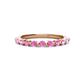 1 - Venice 2.50 mm Round Pink Sapphire 11 Stone Wedding Band 