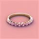 2 - Venice 2.50 mm Round Pink Sapphire 11 Stone Wedding Band 