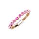 3 - Venice 2.50 mm Round Pink Sapphire 11 Stone Wedding Band 