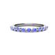 1 - Venice 2.50 mm Round Tanzanite 11 Stone Wedding Band 