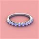 2 - Venice 2.50 mm Round Tanzanite 11 Stone Wedding Band 
