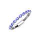 3 - Venice 2.50 mm Round Tanzanite 11 Stone Wedding Band 