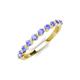 3 - Venice 2.50 mm Round Tanzanite 11 Stone Wedding Band 