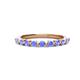 1 - Venice 2.50 mm Round Tanzanite 11 Stone Wedding Band 