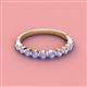 2 - Venice 2.50 mm Round Tanzanite 11 Stone Wedding Band 
