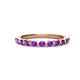 1 - Venice 2.50 mm Round Amethyst 11 Stone Wedding Band 