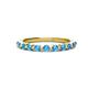 1 - Venice 2.50 mm Round Blue Topaz 11 Stone Wedding Band 