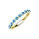 3 - Venice 2.50 mm Round Blue Topaz 11 Stone Wedding Band 