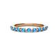 1 - Venice 2.50 mm Round Blue Topaz 11 Stone Wedding Band 