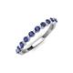 3 - Venice 2.50 mm Round Iolite 11 Stone Wedding Band 