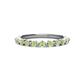 1 - Venice 2.50 mm Round Peridot 11 Stone Wedding Band 