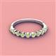 2 - Venice 2.50 mm Round Peridot 11 Stone Wedding Band 