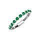 3 - Venice 2.50 mm Round Emerald 11 Stone Wedding Band 