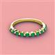 2 - Venice 2.50 mm Round Emerald 11 Stone Wedding Band 