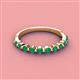 2 - Venice 2.50 mm Round Emerald 11 Stone Wedding Band 